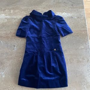 Gucci blue velvet dress